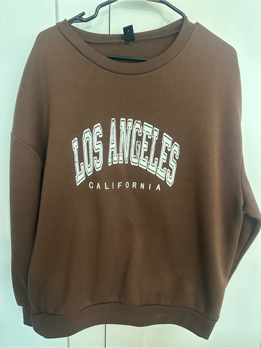 SHEIN Brown "Los Angeles California" Graphic Sweatshirt